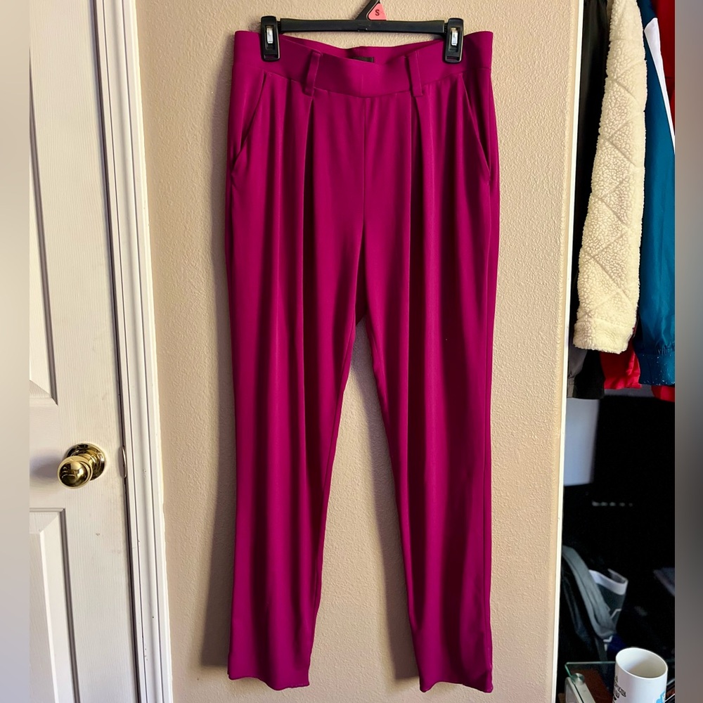 Sz M Express Pink Trousers with Relaxed Fit and Wide Waistband
